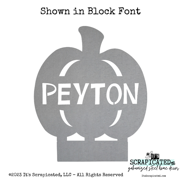 Free Standing Personalized Pumpkin
