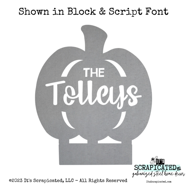 Free Standing Personalized Pumpkin