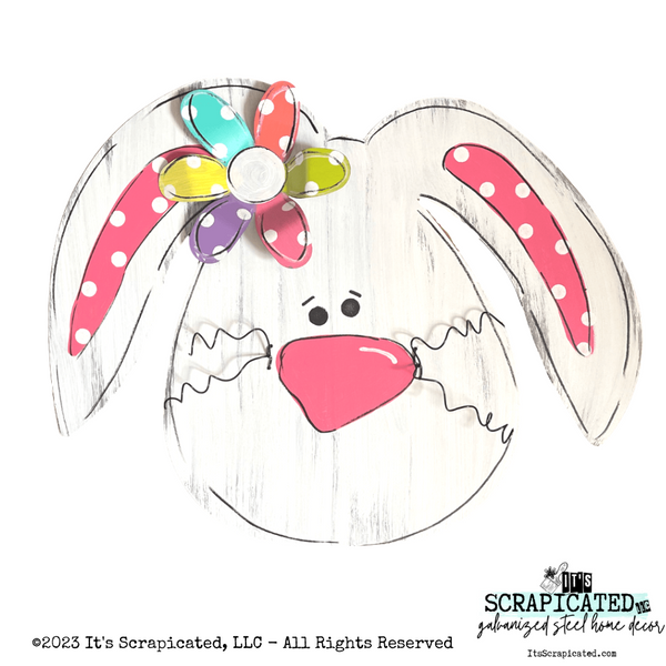 Easter Door Hanger Bunny Head with Flower