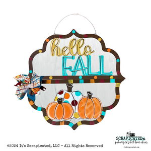 Fall Changeable Door Hanger Door Candy™ Hello Fall