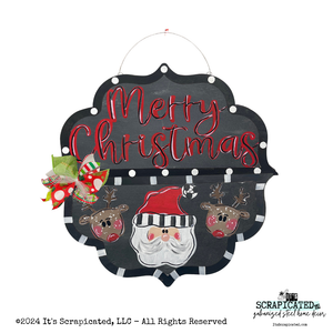 Changeable Door Hanger Santa and Reindeer