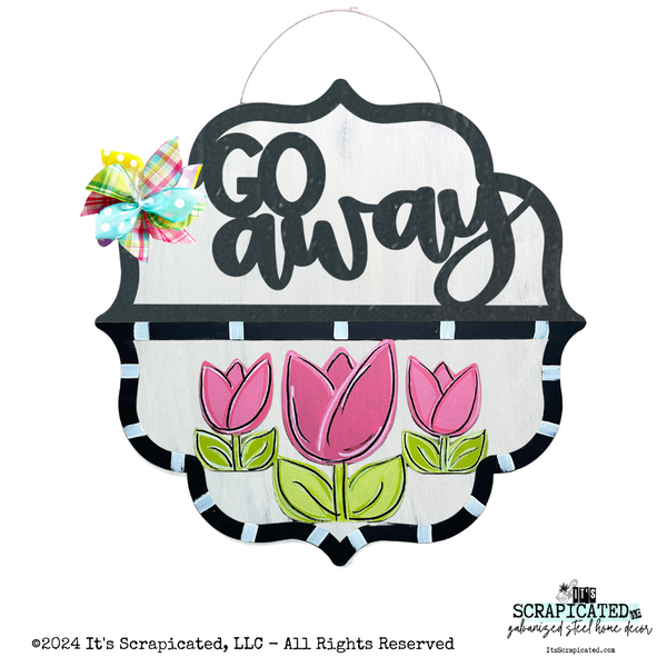 Spring Changeable Door Hanger Door Candy™ 3 Tulips