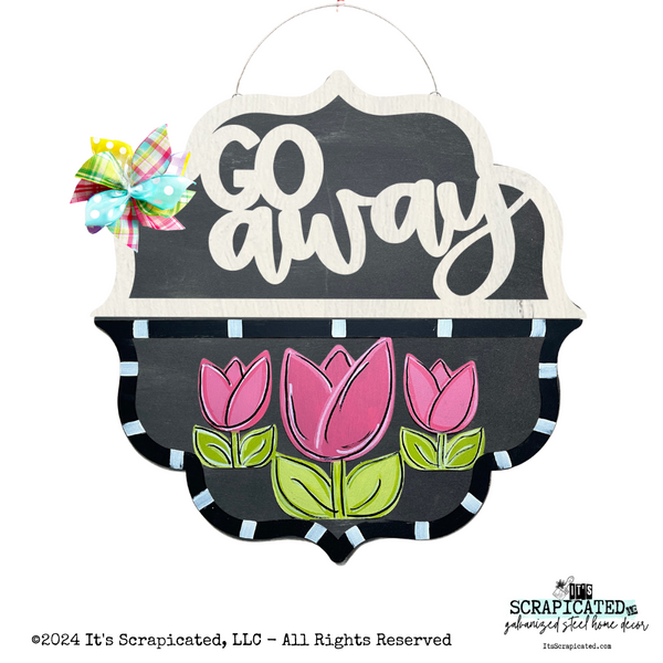 Spring Changeable Door Hanger Door Candy™ 3 Tulips