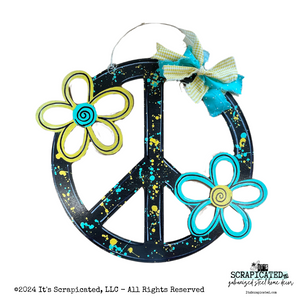 Hanging Peace Sign with Flowers