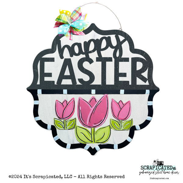 Spring Changeable Door Hanger Door Candy™ 3 Tulips