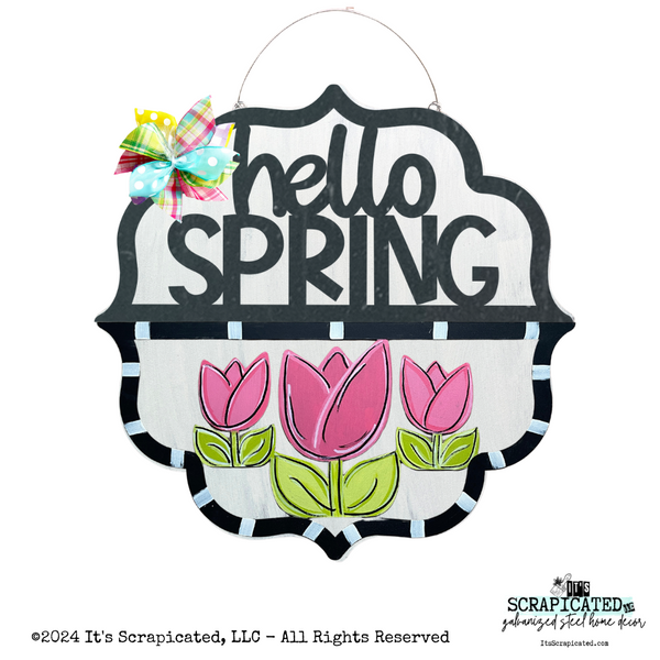 Spring Changeable Door Hanger Door Candy™ 3 Tulips