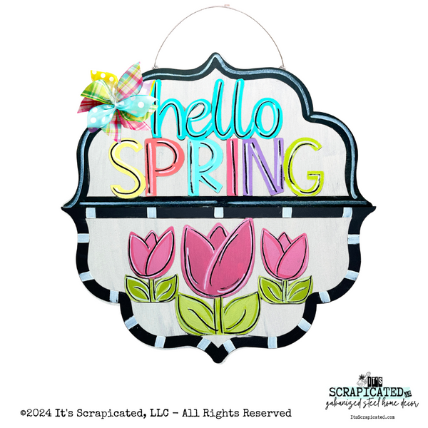Spring Changeable Door Hanger Door Candy™ 3 Tulips