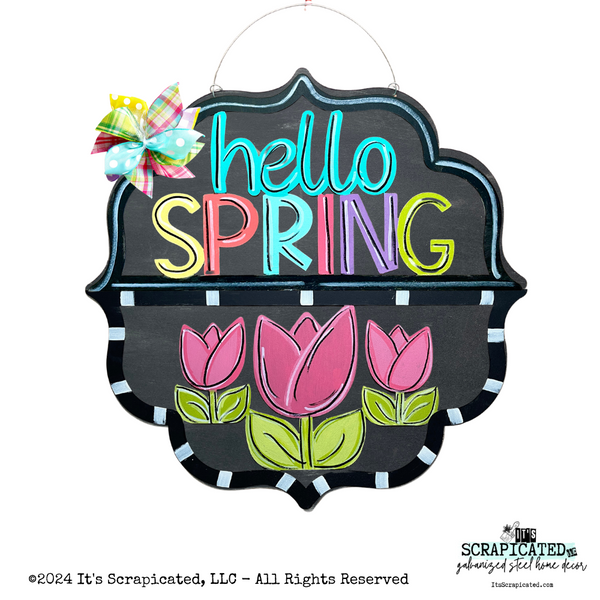 Spring Changeable Door Hanger Door Candy™ 3 Tulips