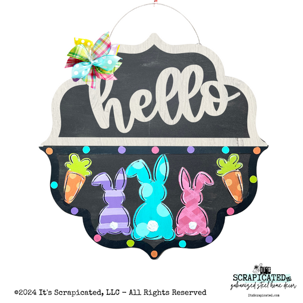 Easter Changeable Door Hanger Door Candy™ 3 Bunnies