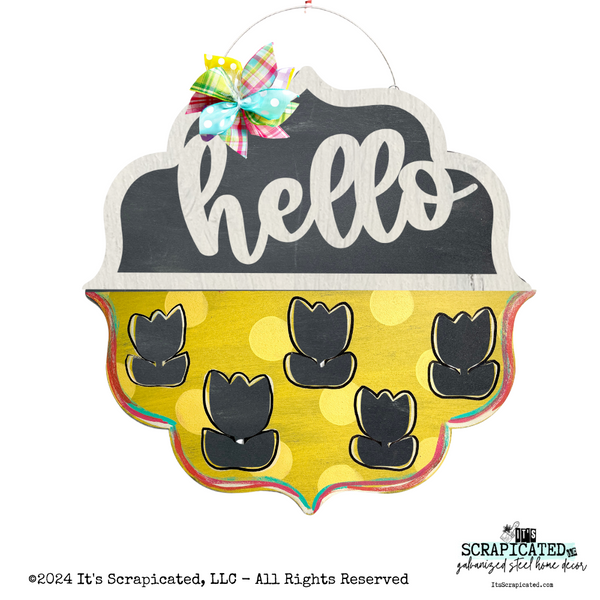 Changeable Door Hanger Door Candy™ Cutout Tulips