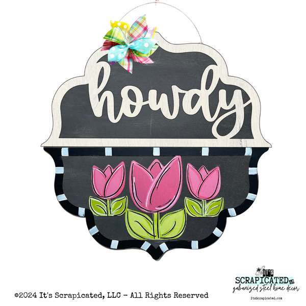 Spring Changeable Door Hanger Door Candy™ 3 Tulips