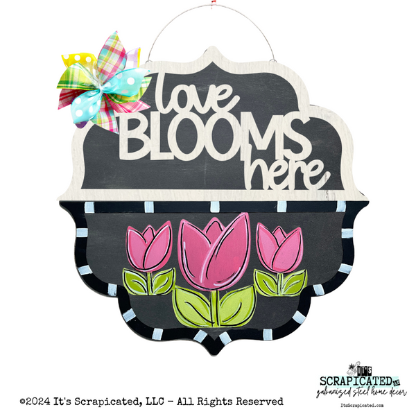 Spring Changeable Door Hanger Door Candy™ 3 Tulips