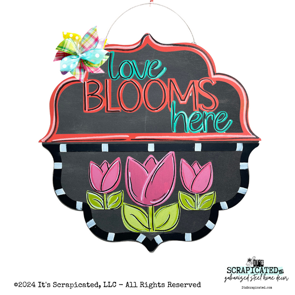 Spring Changeable Door Hanger Door Candy™ 3 Tulips