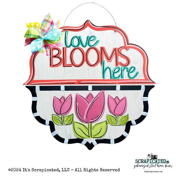 Spring Changeable Door Hanger Door Candy™ 3 Tulips