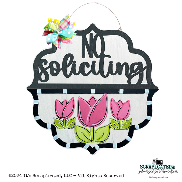 Spring Changeable Door Hanger Door Candy™ 3 Tulips