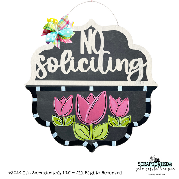 Spring Changeable Door Hanger Door Candy™ 3 Tulips
