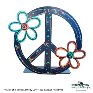 Standing Peace Sign With Flowers