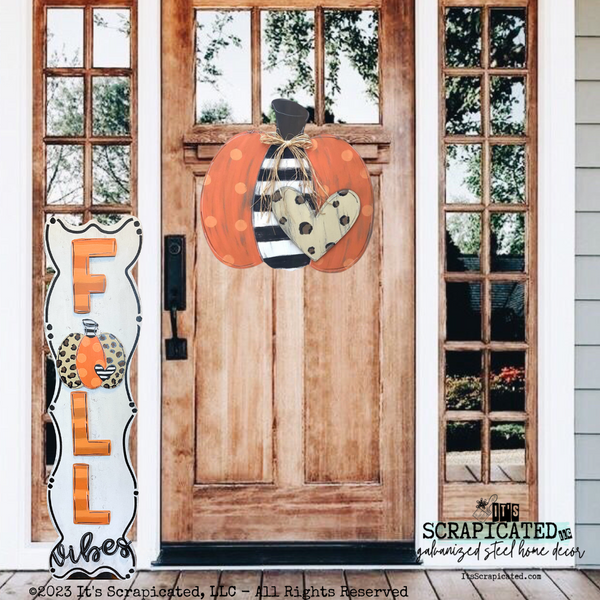 Porch Candy® Fall Changeable Porch Sign Fall Vibes Leopard Print