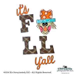 Porch Candy® Fall Changeable Porch Sign It's Fall Y'all Scarecrow with Brim