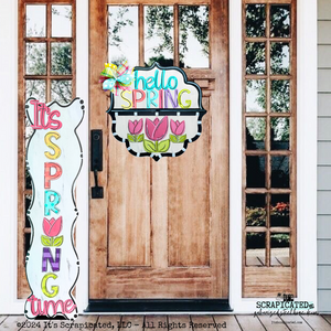 Spring Changeable Door Hanger Door Candy™ 3 Tulips