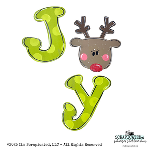 Porch Candy® Christmas Changeable Porch Sign Joy Reindeer
