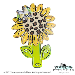 Summer and Fall Door Hanger Sunflower with Stem