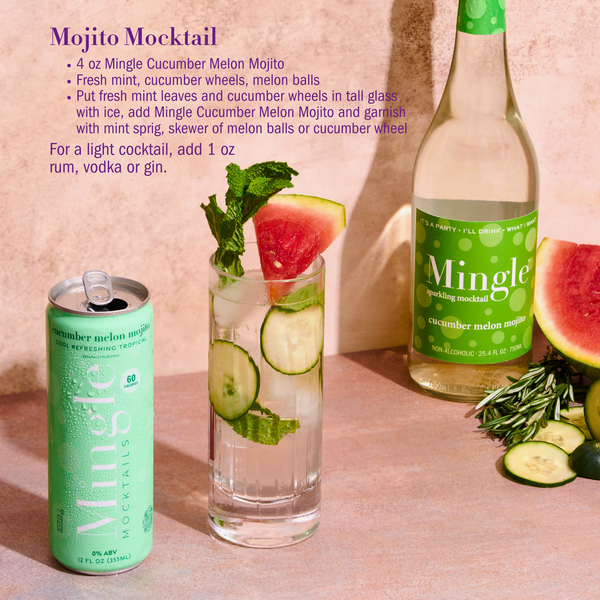 Mingle Mocktails: 4 Pack of 12oz Ready To Drink Mocktails