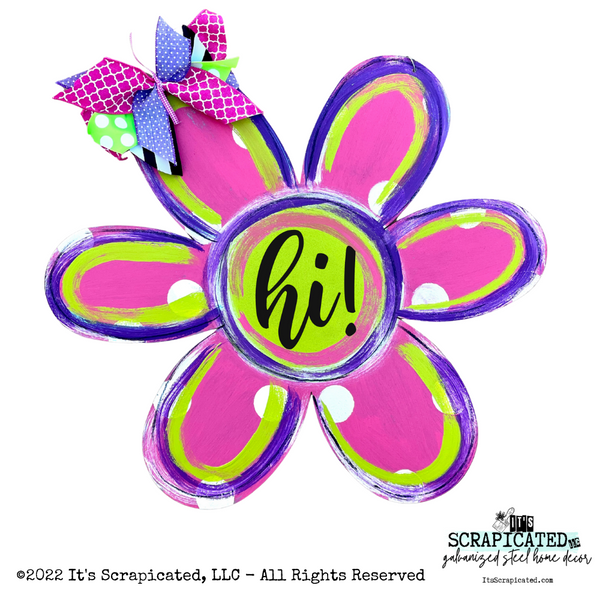 Spring Door Hanger 6 Petal Flower