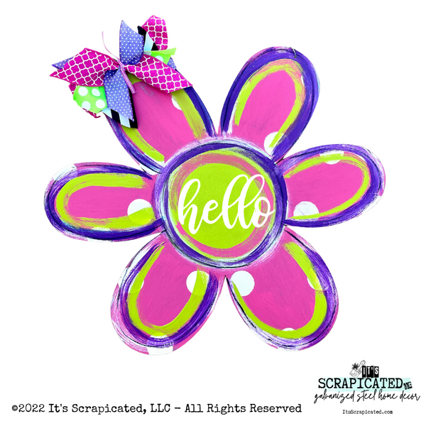 Spring Door Hanger 6 Petal Flower