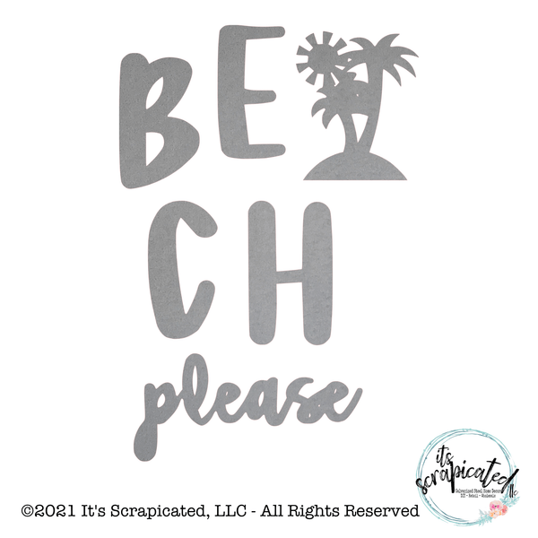 Porch Candy® - BEACH PLEASE - Bare Metal Design Set It's Scrapicated, LLC