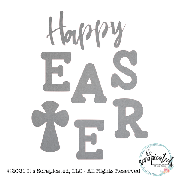 Porch Candy® - HAPPY EASTER - Bare Metal Design Set It's Scrapicated, LLC