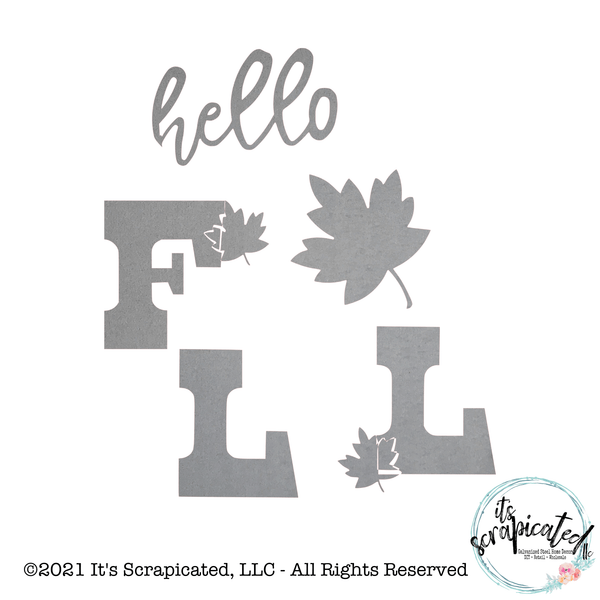 Porch Candy® - HELLO FALL LEAF - Bare Metal Design Set It's Scrapicated, LLC 