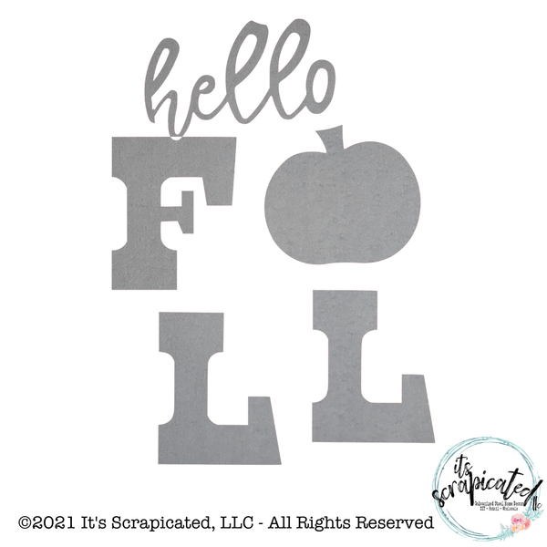 Porch Candy® - HELLO FALL PUMPKIN - Bare Metal Design Set It's Scrapicated, LLC