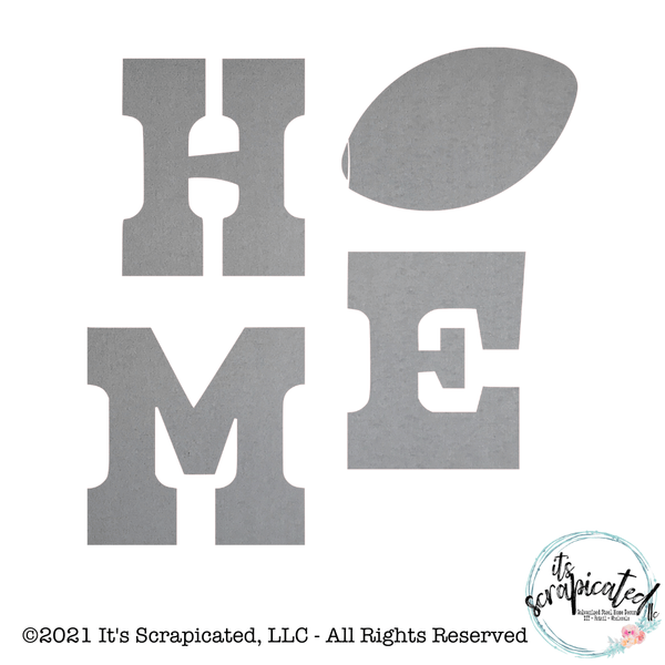 Porch Candy® - HOME FOOTBALL - Bare Metal Design Set It's Scrapicated, LLC
