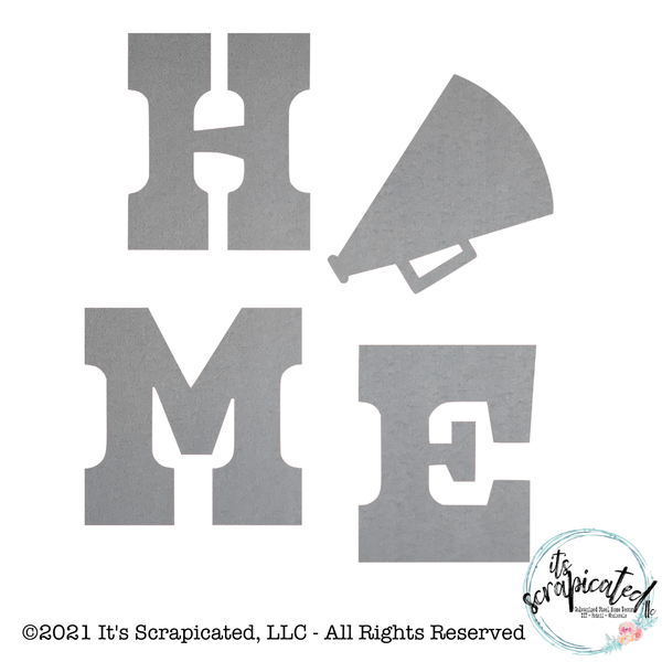 Porch Candy® - HOME MEGAPHONE - Bare Metal Design Set It's Scrapicated, LLC
