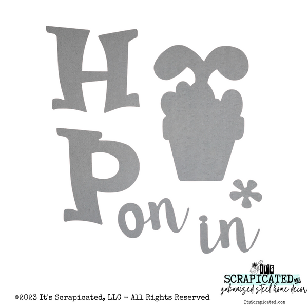 Porch Candy® - HOP ON IN (Flower Pot Bunny)- Bare Metal Design Set