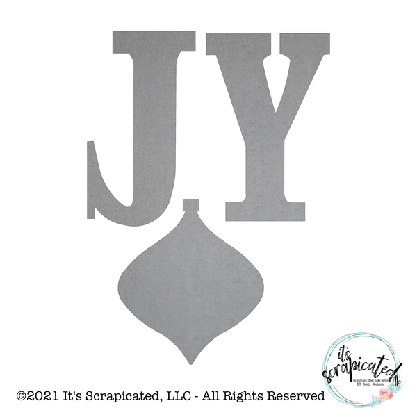 Porch Candy® - JOY ORNAMENT - Bare Metal Design Set It's Scrapicated, LLC