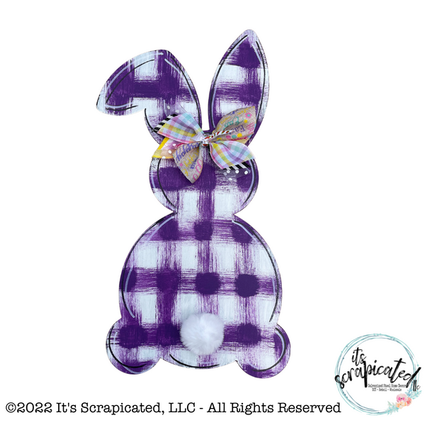 Bunny Silhouette - Buffalo Plaid