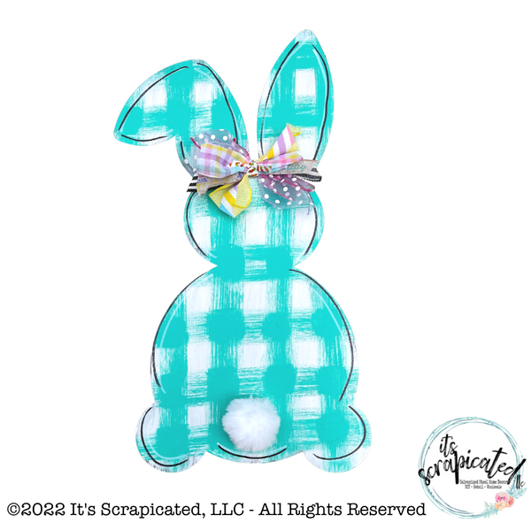 Bunny Silhouette - Buffalo Plaid
