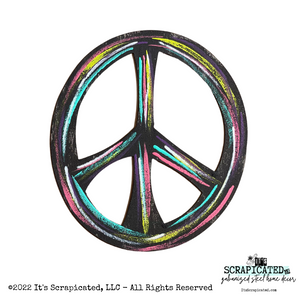 Summer Door Hanger Colorful Stripe Peace Sign
