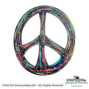Summer Door Hanger Colorful Stripe Peace Sign