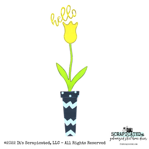 Porch Candy® Spring Changeable Porch Sign Hello Tulip