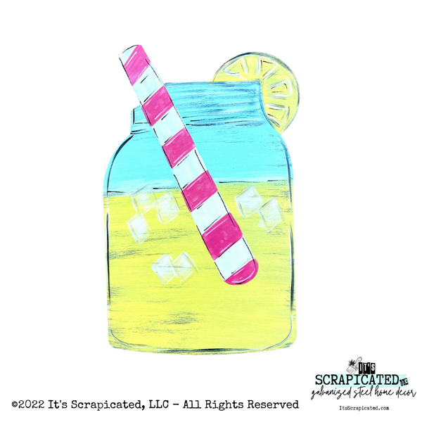 Summer Door Hanger Jar With Straw