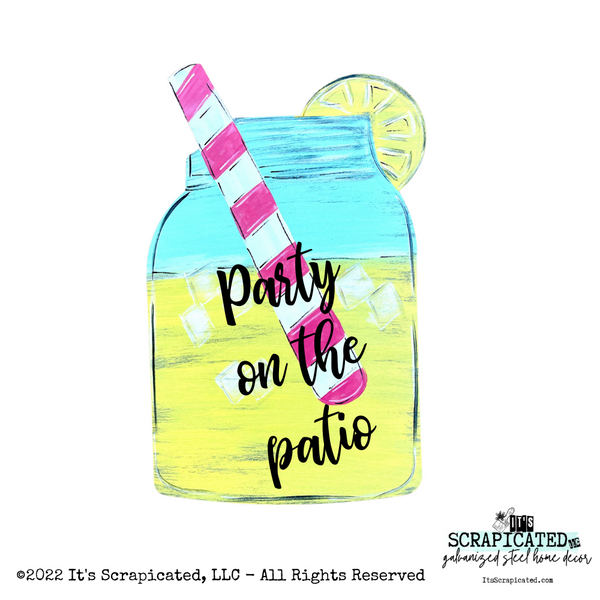 Summer Door Hanger Jar With Straw