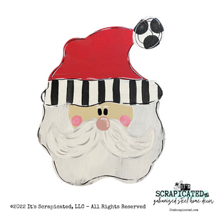 Christmas Door Hanger Jolly Santa Red