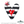 Load image into Gallery viewer, Valentine's Day Door Hanger Layered Heart - Black Stripes & Red
