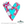 Load image into Gallery viewer, Valentine's Day Door Hanger Layered Heart Whimsical Polka Dot Teal