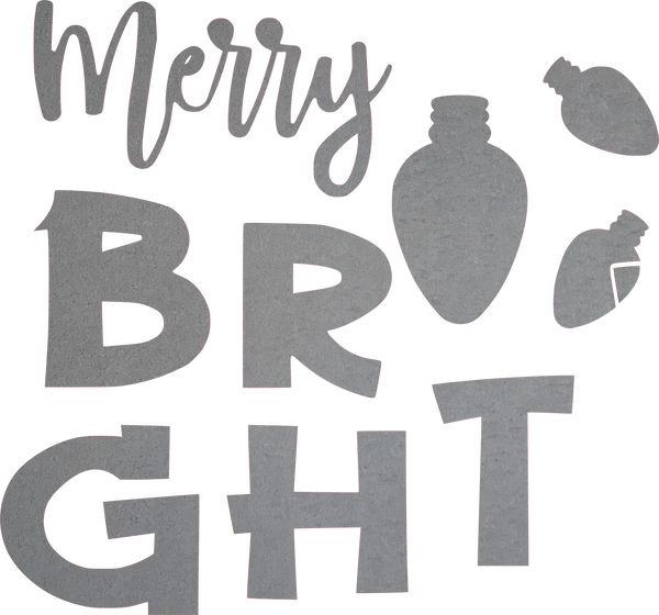 Porch Candy® - MERRY & BRIGHT- Bare Metal Design Set It's Scrapicated, LLC