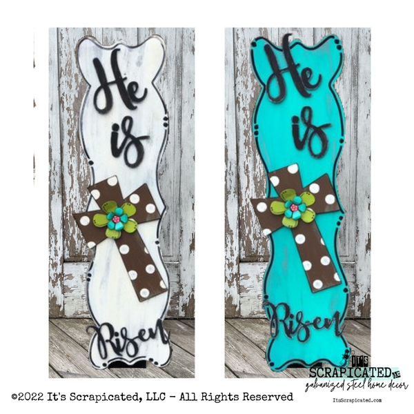 Porch Candy® Easter Changeable Porch Sign He is Risen Cross