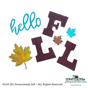 Porch Candy® Fall Changeable Porch Sign Hello Fall Leaf